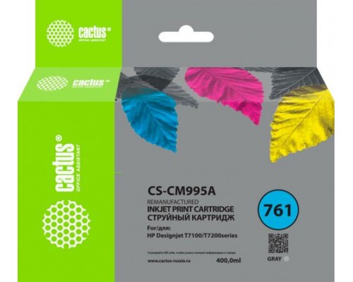 Картридж струйный Cactus CS-CM995A серый