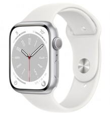 Смарт-часы Apple Watch Series 8 А2771, 45мм, серебристый / белый MP6P3LL/A                                                                                                                                                                                