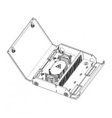 Оптический бокс (кросс) настенный, одна дверь, замок, до 48 портов (БОН-Н-48)                                                                                                                                                                             
