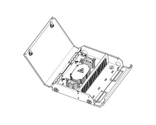Оптический бокс (кросс) настенный, одна дверь, замок, до 48 портов (БОН-Н-48)