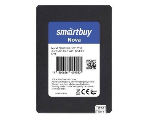 Твердотельный накопитель SmartBuy 120 ГБ SATA SBSSD120-NOV-25S3