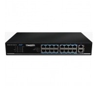 Коммутатор неуправляемый TRASSIR TR-NS1018-135-16POE v2                                                                                                                                                                                                   