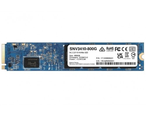 Твердотельный накопитель SSD Synology SNV3410 M.2 NVMe 800 ГБ, SNV3410-800G