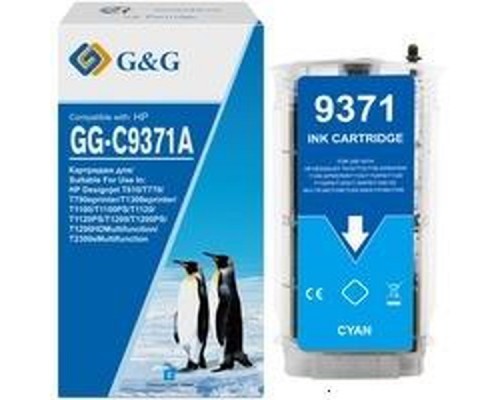 Картридж струйный G&G GG-C9371A голубой