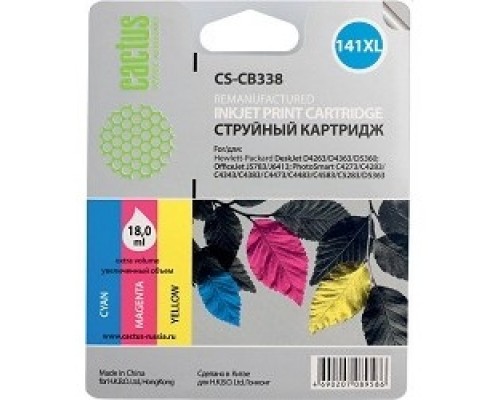 Картридж струйный Cactus CS-CB338