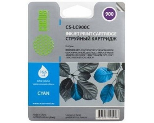 Картридж струйный Cactus CS-LC900C