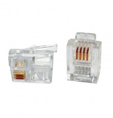 Коннектор Hyperline PLUG-6P4C-P-C2-100                                                                                                                                                                                                                    