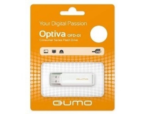 Накопитель USB 2.0 16GB Qumo QM16GUD-OP1-white