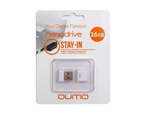 Накопитель USB 2.0 16GB Qumo QM16GUD-NANO-W