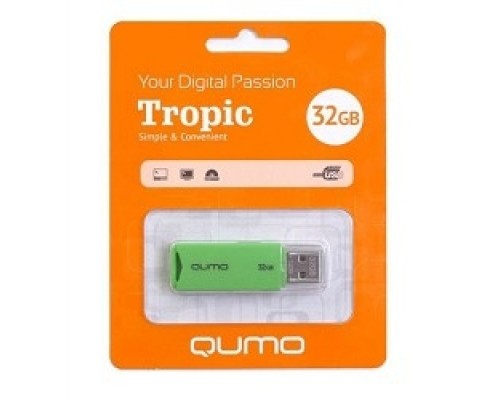 Накопитель USB 2.0 32GB Qumo QM32GUD-TRP-Green