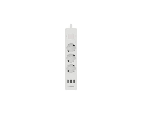 Сетевой фильтр с USB зарядкой UCH-330 White