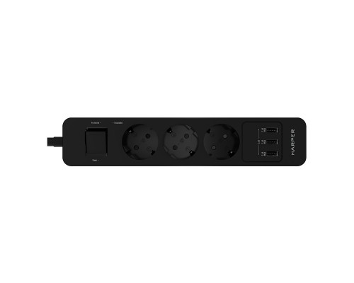 Сетевой фильтр с USB зарядкой UCH-330 Black