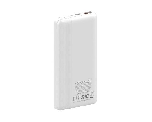 Мобильный аккумулятор Hiper MX Pro 10000 белый (MX PRO 10000 WHITE)