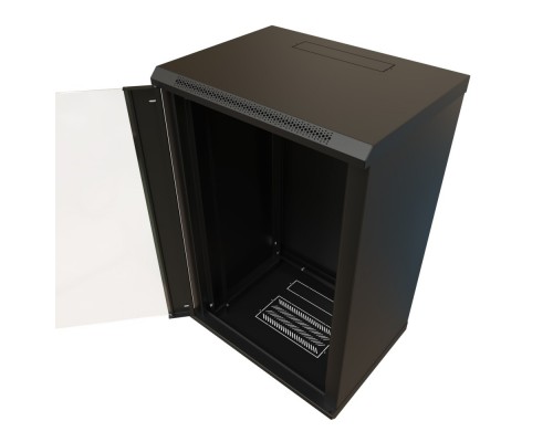 Шкаф настенный 19-дюймовый WRline WR-TW-2266-GP-RAL9004 Шкаф настенный 19-дюймовый WRline WR-TW-2266-GP-RAL9004