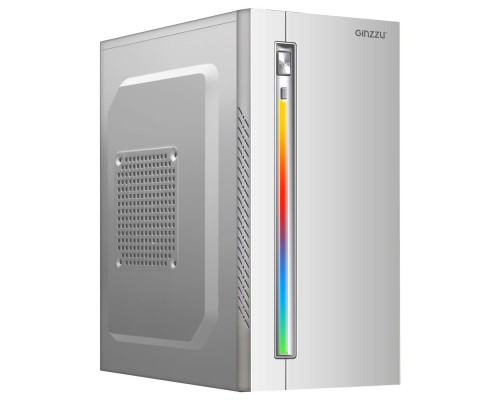 Корпус Ginzzu D380 RGB White w/o PSU