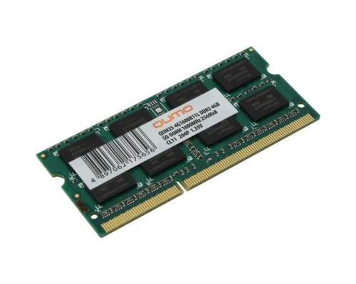 Модуль памяти QUMO DDR3 SODIMM 4GB QUM3S-4G1600K11L