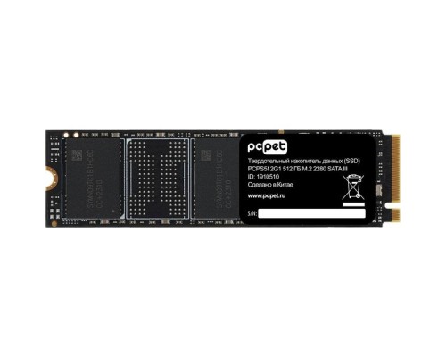 Накопитель SSD PC Pet SATA III 512Gb PCPS512G1 M.2 2280 OEM