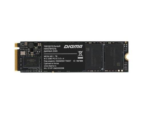 Накопитель SSD Digma PCI-E 3.0 x4 1Tb DGSM3001TM23T