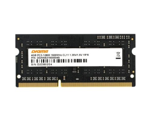 Память DDR3L 4Gb 1600MHz Digma DGMAS31600004S