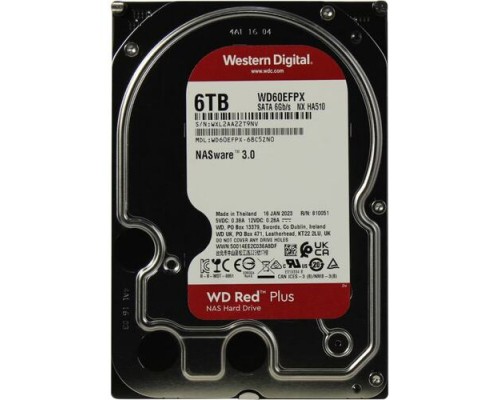 Жесткий диск Western Digital Red Plus WD60EFPX 6TB 3.5