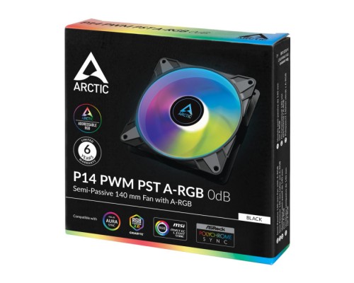 Система охлаждения ARCTIC P14 PWM PST A-RGB 0dB (Black) (ACFAN00239A)