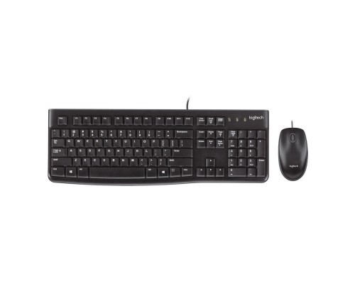 Комплект Logitech Desktop MK120 клавиатура K120 черная, мышь M100, цвет черный, USB, RTL (отсутствует русская раскладка)