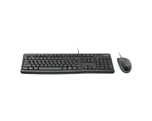 Комплект Logitech Desktop MK120 клавиатура K120 черная, мышь M100, цвет черный, USB, RTL (отсутствует русская раскладка)