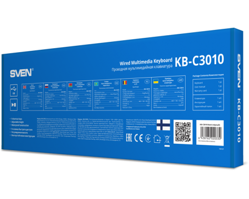 Клавиатура Sven KB-C3010 SV-020330 (Проводная, USB)