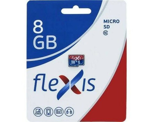 Карта памяти microSDHC Flexis 8 Гб FMSD008G10