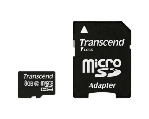 Карта памяти microSDHC Transcend 8 Гб TS8GUSDHC10