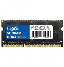Модуль оперативной памяти Flexis 16GB DDR4 SODIMM FUS416G2666CL19                                                                                                                                                                                         