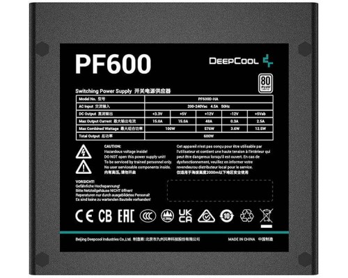 Блок питания Deepcool ATX 600W PF600 R-PF600D-HA0B-EU