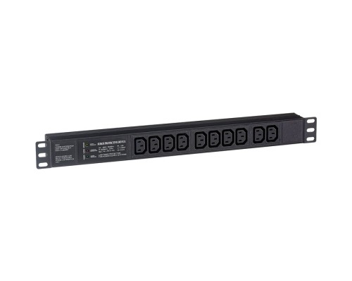 Блок розеток горизонтальный ExeGate ServerPro PDU-19H004 Al-10C13-C14-SPD3 (EX280862RUS)