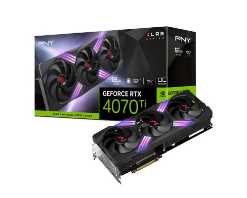 Видеокарта NVIDIA GeForce RTX 4070 Ti PNY XLR8 Gaming VERTO EPIC-X OC 12Gb (VCG4070T12TFXXPB1-O)