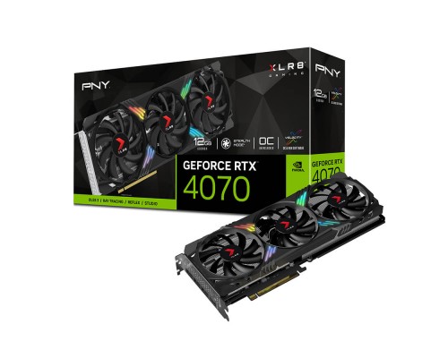 Видеокарта PNY nVidia GeForce RTX 4070 Gaming Verto EPIC-X RGB Overclocked 3FAN DLS 12Gb VCG407012TFXXPB1-O