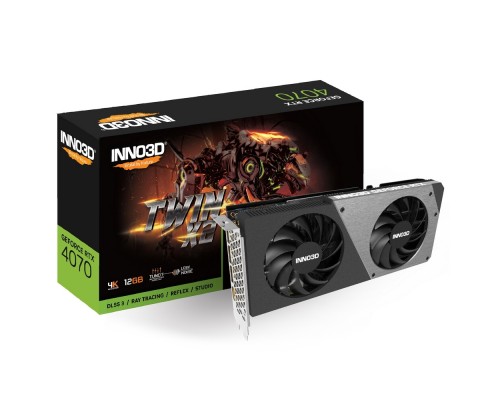 Видеокарта Inno3D nVidia GeForce RTX 4070 Twin X2 12Gb N40702-126X-185252N