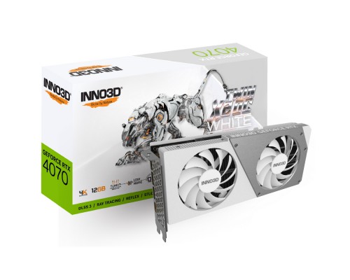 Видеокарта Inno3D nVidia GeForce RTX 4070 Twin X2 OC 12Gb N40702-126XX-185252W