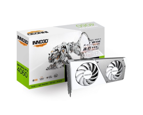 Видеокарта Inno3D nVidia GeForce RTX 4060 Twin X2 OC White 8Gb N40602-08D6X-173051W