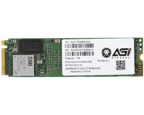 Накопитель SSD AGi PCI-E 3.0 x4 1TB AGI1T0G66AI318