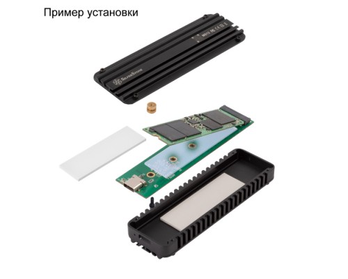 Внешний корпус для M.2 SSD SilverStone MS12 (SST-MS12) G590MS12B000020