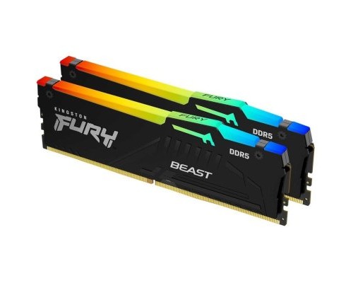 Модуль памяти DDR5 32GB Kingston FURY Beast Black KF556C36BBEAK2-32