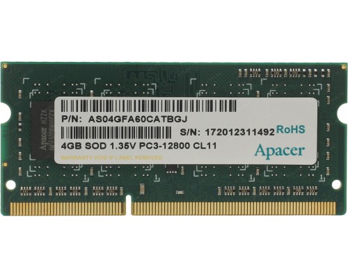 Модуль памяти SODIMM DDR3 4GB Apacer DV.04G2K.KAM