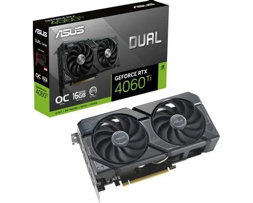 Видеокарта ASUS nVidia GeForce RTX 4060 Ti 16Gb DUAL-RTX4060TI-O16G