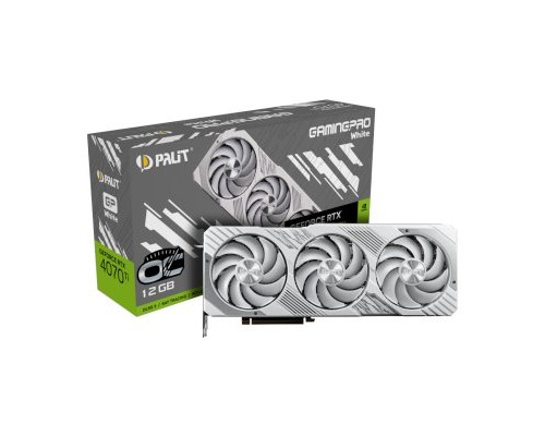 Видеокарта Palit nVidia GeForce RTX 4070 Ti GamingPro White OC 12Gb NED407TV19K9-1043W