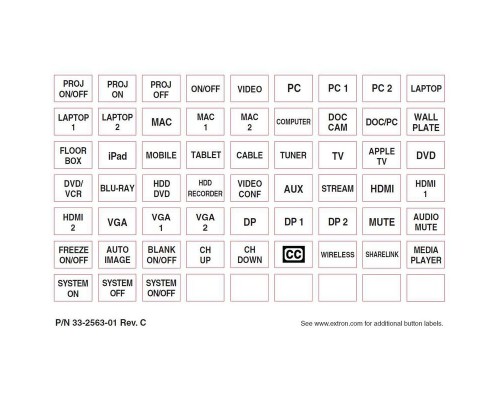 Кнопочная панель Extron EBP 104 EU 60-1672-31