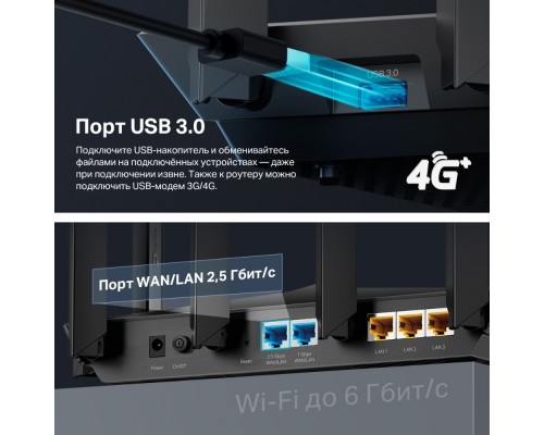 Роутер беспроводной TP-Link Archer AX80(RU)