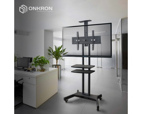 Мобильная стойка ONKRON TS1552 чёрная