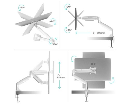 Кронштейн для монитора настольный Onkron G100W