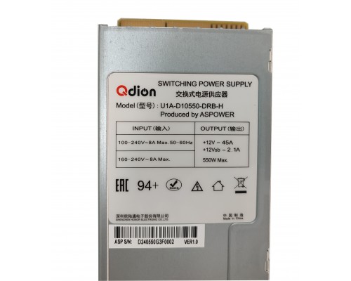 Блок питания серверный Qdion U1A-D10550-DRB-H