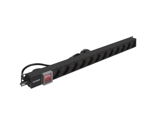 Блок розеток ExeGate ServerPro PDU-V120 Al-12S-EU2.5-SW